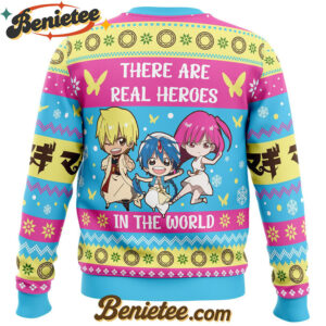 There Are Real Heroes Magi The Labyrinth of Magic Ugly Christmas Sweater