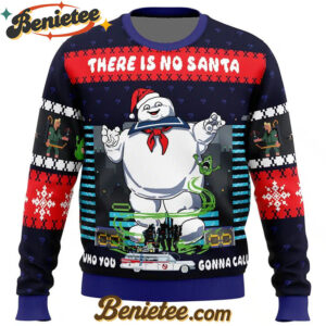 There Is No Santa Ghostbusters Ugly Christmas Sweater