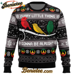 Three Little Birds Bob Marley Ugly Christmas Sweater