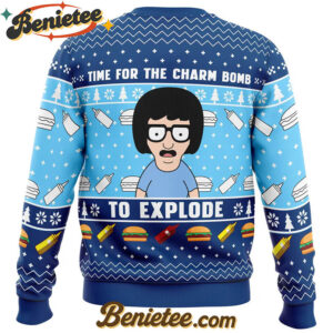 Time for the Charm Bomb to Explore Bob's Burgers Ugly Christmas Sweater