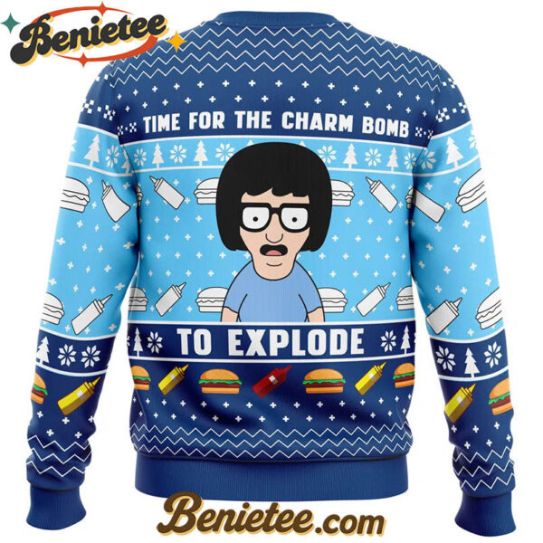 Time for the Charm Bomb to Explore Bob's Burgers Ugly Christmas Sweater