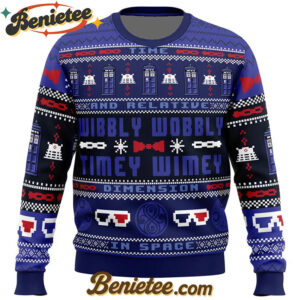 Timey Wimey Doctor Who Ugly Christmas Sweater