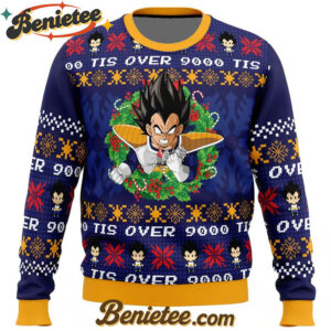 Tis Over 9000 Dragon Ball Z Ugly Christmas Sweater