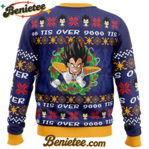 Tis Over 9000 Dragon Ball Z Ugly Christmas Sweater