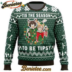Tis The Season To Be Tipsy Bungo Stray Dogs Ugly Christmas Sweater
