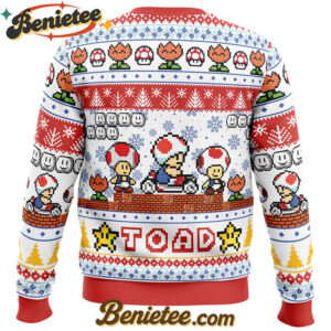 Toad Mario Bros Ugly Christmas Sweater