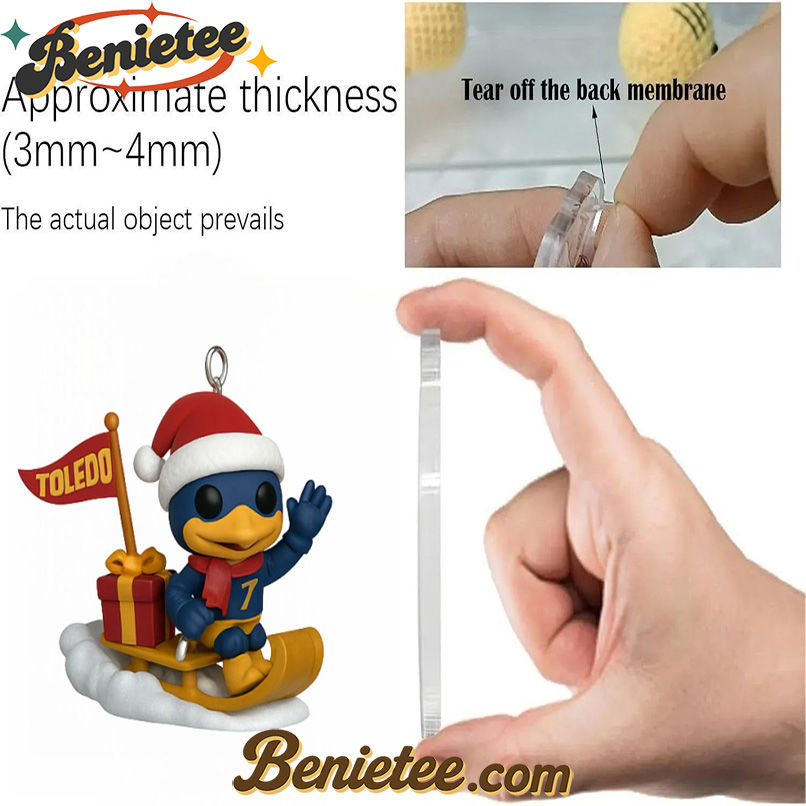 Toledo Rockets 108th Anniversary Advent Calendar, Christmas Countdown Advent Calendar Gift Box with 24 Acrylic Ornaments