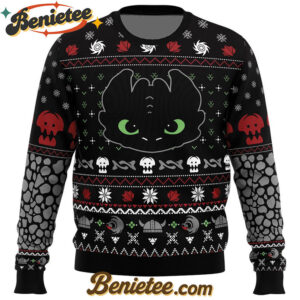 Toothless How To Train Your Dragon Ugly Christmas Sweater