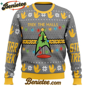 Trek The Halls Star Trek Ugly Christmas Sweater