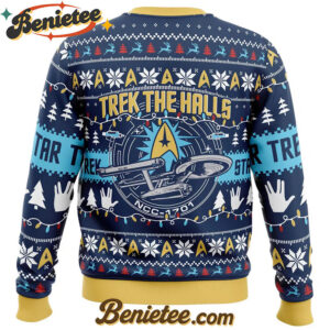 Trek The Halls Star Trek Ugly Christmas Sweater