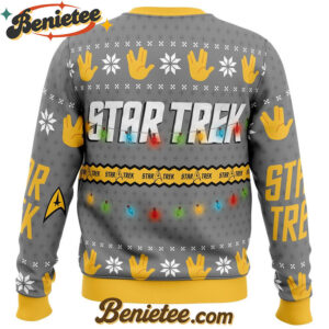 Trek The Halls Star Trek Ugly Christmas Sweater
