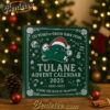 Tulane Green Wave 132nd Anniversary Advent Calendar, Christmas Countdown Advent Calendar Gift Box with 24 Acrylic Ornaments