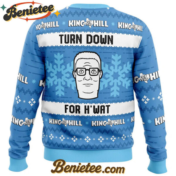 Turn Down For H'wat King of The Hill Ugly Christmas Sweater
