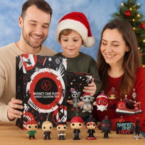 Twenty One Pilots Advent Calendar, Christmas Countdown Advent Calendar Gift Box with 24 Acrylic Ornaments (1)