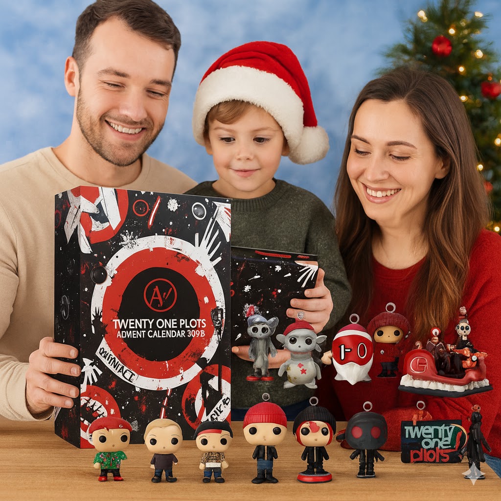 Twenty One Pilots Advent Calendar, Christmas Countdown Advent Calendar Gift Box with 24 Acrylic Ornaments (1)