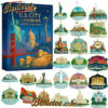 U.S. City Landmark Advent Calendar 2025, Christmas Countdown Advent Calendar Gift Box with 24 Acrylic Ornaments