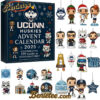 UConn Huskies 129th Anniversary Advent Calendar, Christmas Countdown Advent Calendar Gift Box with 24 Acrylic Ornaments
