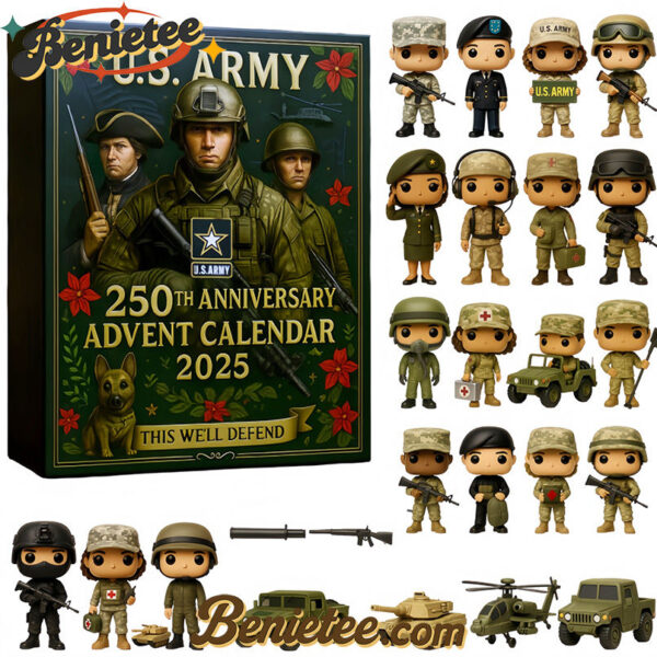 US Military Advent Calendar, Christmas Countdown Advent Calendar Gift Box with 24 Acrylic Ornaments