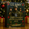 US Military Advent Calendar, Christmas Countdown Advent Calendar Gift Box with 24 Acrylic Ornaments