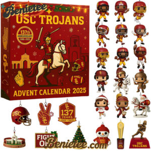 USC Premium Advent Calendar 2025 CHRISTMAS GIFT, CHRISTMAS IDEA, Christmas Countdown Advent Calendar Gift Box with 24 Acrylic Ornaments