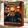 USMC Devil Dogs 250th Anniversary Advent Calendar 2025, Christmas Countdown Advent Calendar Gift Box with 24 Acrylic Ornaments