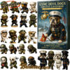 USMC Devil Dogs 250th Anniversary Advent Calendar 2025, Christmas Countdown Advent Calendar Gift Box with 24 Acrylic Ornaments