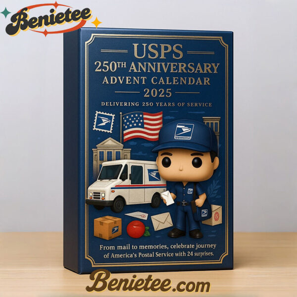 USPS 250th Anniversary 2025 Advent Calendar, Christmas Countdown Advent Calendar Gift Box with 24 Acrylic Ornaments