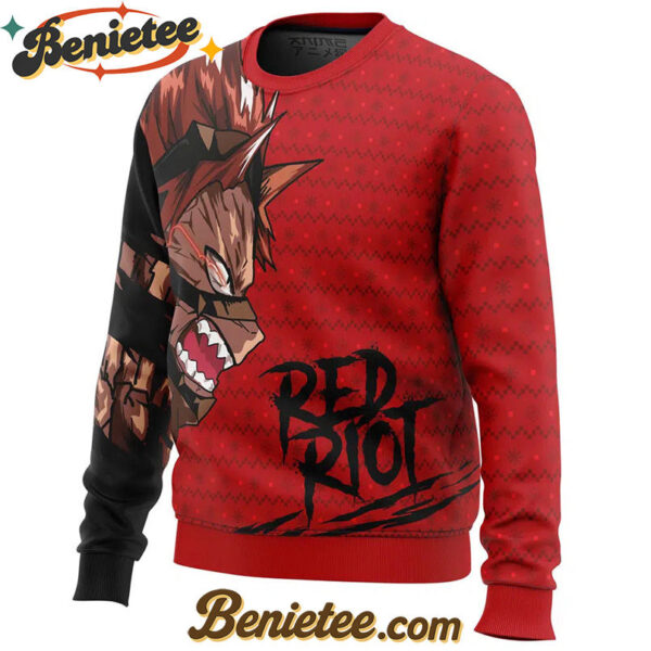 Unbreakable Red Riot My Hero Academia Ugly Christmas Sweater