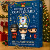 United States Coast Guard 235th Anniversary Christmas Advent Calendar, Christmas Countdown Advent Calendar Gift Box with 24 Acrylic Ornaments