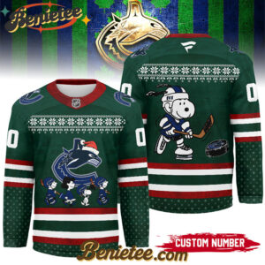 Vancouver Canucks - Premium NHL Peanuts Snoopy Hockey Jersey