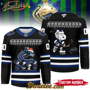 Vancouver Canucks - Premium NHL Peanuts Snoopy Hockey Jersey Ver 2