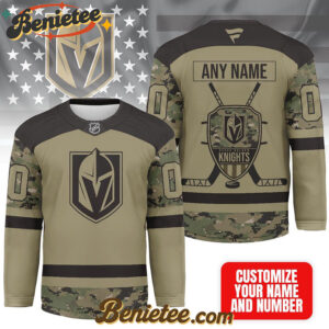 Vegas Golden Knights - Premium NHL Camo Army Hockey Jersey