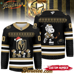 Vegas Golden Knights - Premium NHL Peanuts Snoopy Hockey Jersey Ver 2