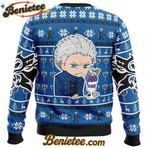 Vergil Chibi Devil May Cry Ugly Christmas Sweater