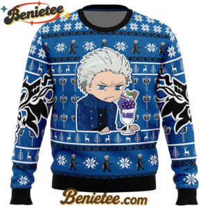 Vergil Chibi Devil May Cry Ugly Christmas Sweater