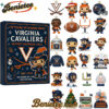 Virginia Cavaliers 138th Anniversary Advent Calendar, Christmas Countdown Advent Calendar Gift Box with 24 Acrylic Ornaments