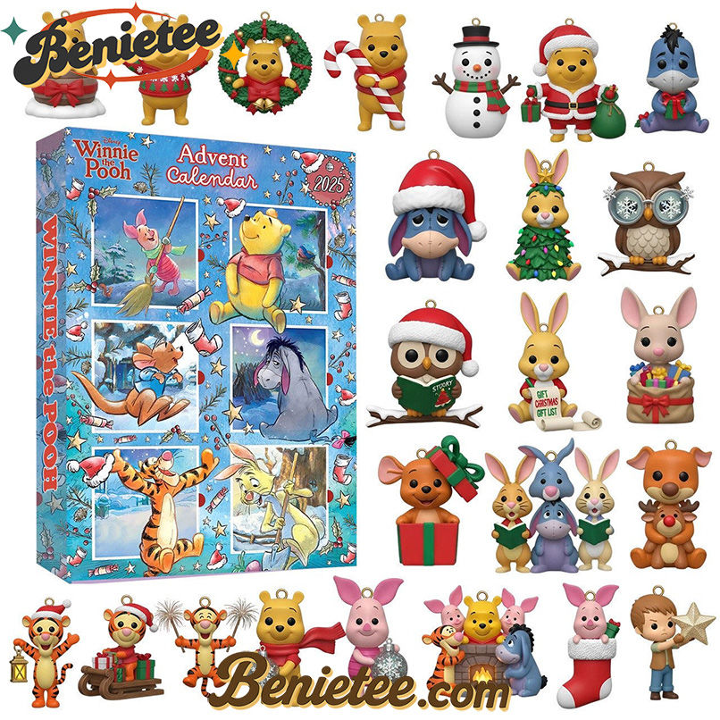 Winnie the Pooh & Pals Disney Premium Advent Calendar 2025 CHRISTMAS GIFT, CHRISTMAS IDEA, Christmas Countdown Advent Calendar Gift Box with 24 Acrylic Ornaments