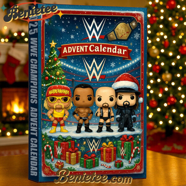 WWE Champions 2025 Advent Calendar, Christmas Countdown Advent Calendar Gift Box with 24 Acrylic Ornaments