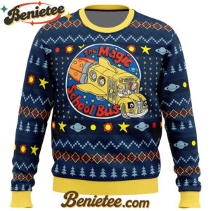 Wahoo The Magic School Bus Ugly Christmas Sweater