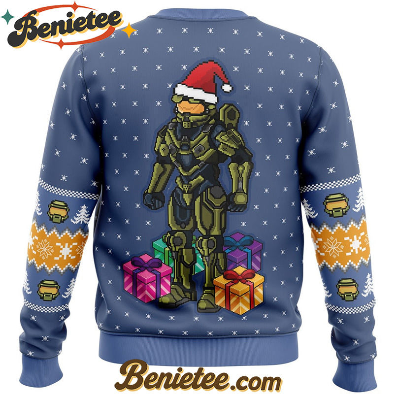 Wake Me When You Need Presents Halo Ugly Christmas Sweater