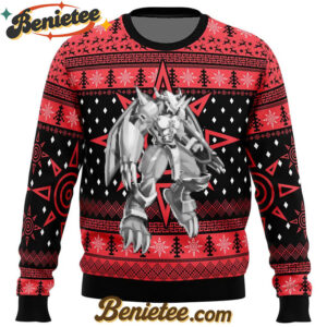 Wargreymon Digimon Ugly Christmas Sweater