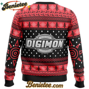 Wargreymon Digimon Ugly Christmas Sweater