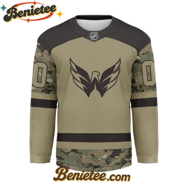 Washington Capitals - Premium NHL Camo Army Hockey Jersey