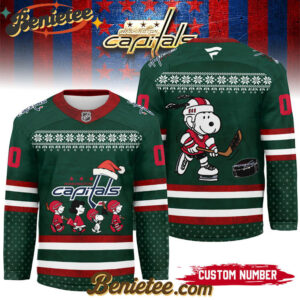 Washington Capitals - Premium NHL Peanuts Snoopy Hockey Jersey