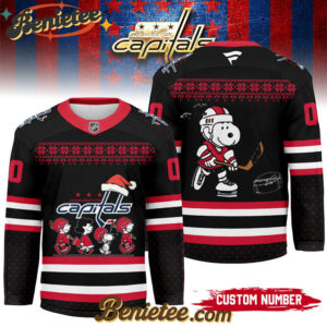 Washington Capitals - Premium NHL Peanuts Snoopy Hockey Jersey Ver 2