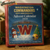 Washington Commanders 93rd Anniversary 2025 Advent Calendar, Christmas Countdown Advent Calendar Gift Box with 24 Acrylic Ornaments