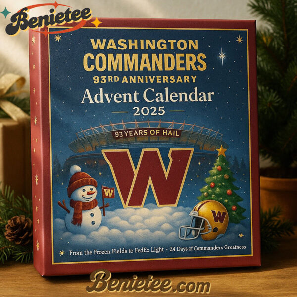 Washington Commanders 93rd Anniversary 2025 Advent Calendar, Christmas Countdown Advent Calendar Gift Box with 24 Acrylic Ornaments