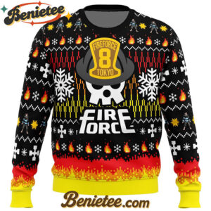 We Didn't Start the Fire this Christmas Fire Force Ugly Christmas Sweater