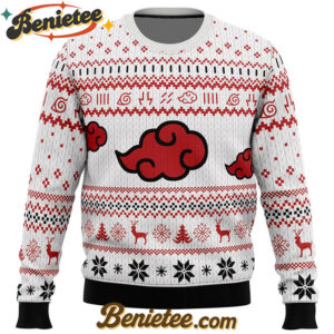 White Christmas Akatsuki Christmas Sweater