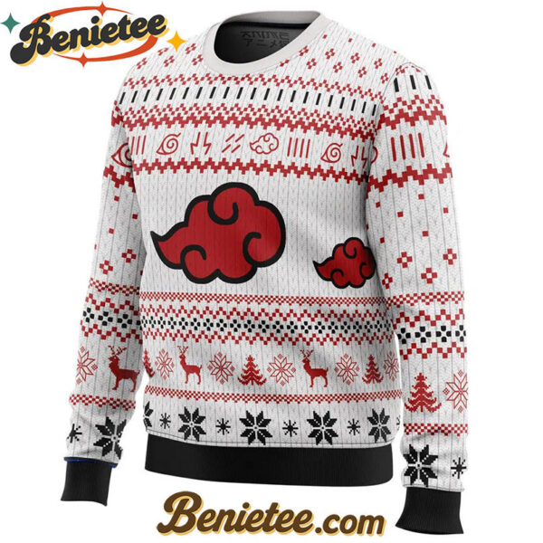 White Christmas Akatsuki Christmas Sweater